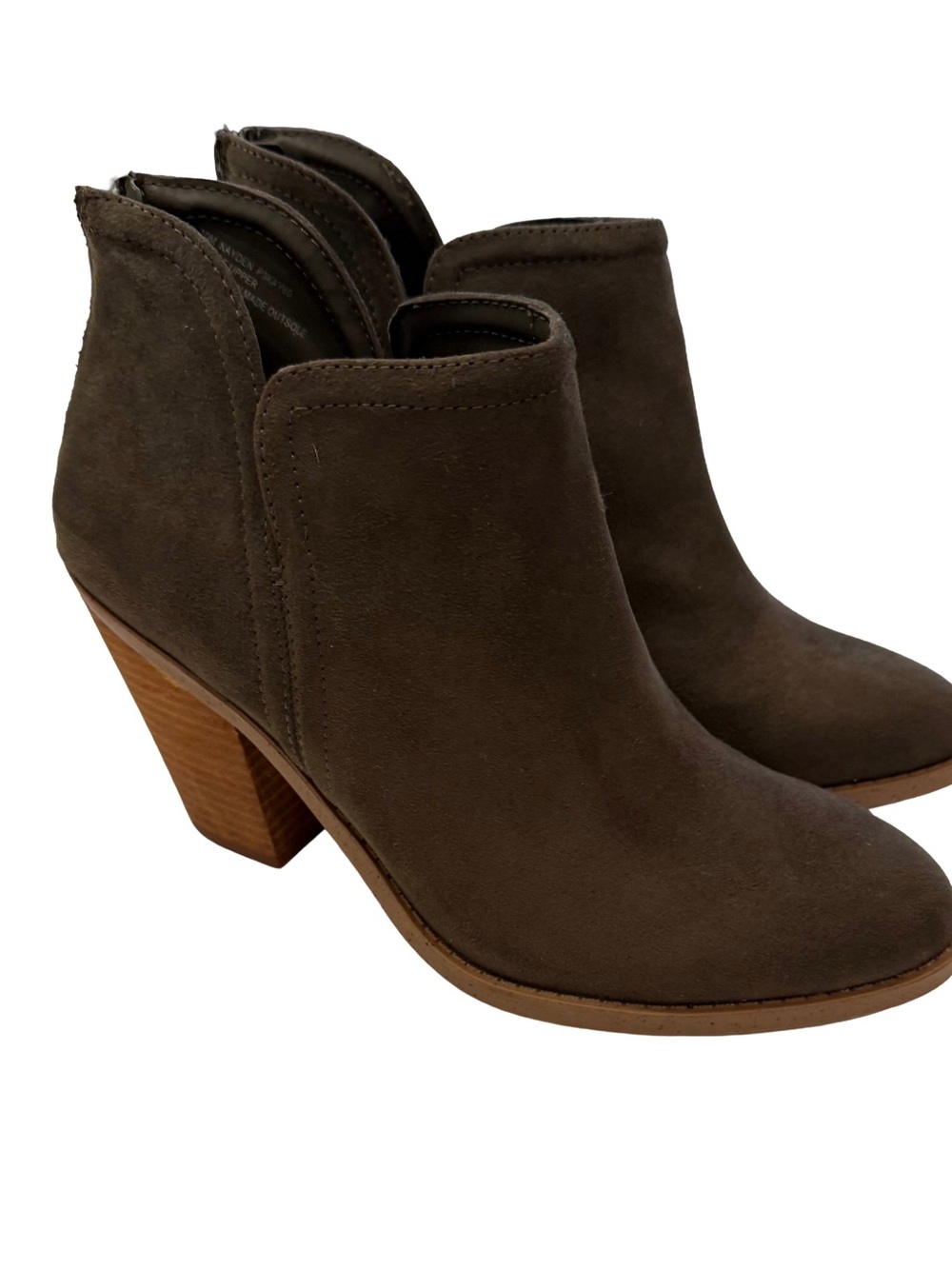 Joie “Kayden” Olive Faux Suede Ankle Boots - Block Heel Western Inspired Sz 10M